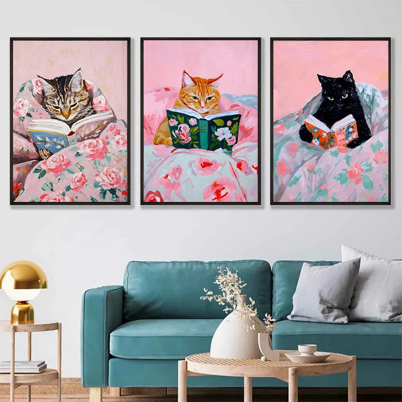 Vintage Cute Animal Book Lover