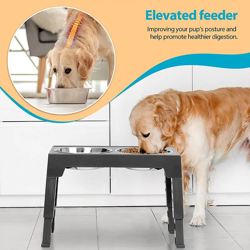 Versatile Adjustable Dog Feeder