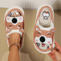 Designer Linen Platform Dog Slippers