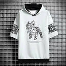 Men's Funny Bulldog Hooded Graphic Tee