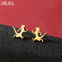 Dog Breed Cartoon Stud Earrings - Dachshund, Corgi & Chihuahua Designs