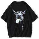 Men's Gothic Dog T-Shirt - Hip Hop Streetwear