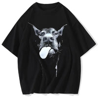 Men's Gothic Dog T-Shirt - Hip Hop Streetwear