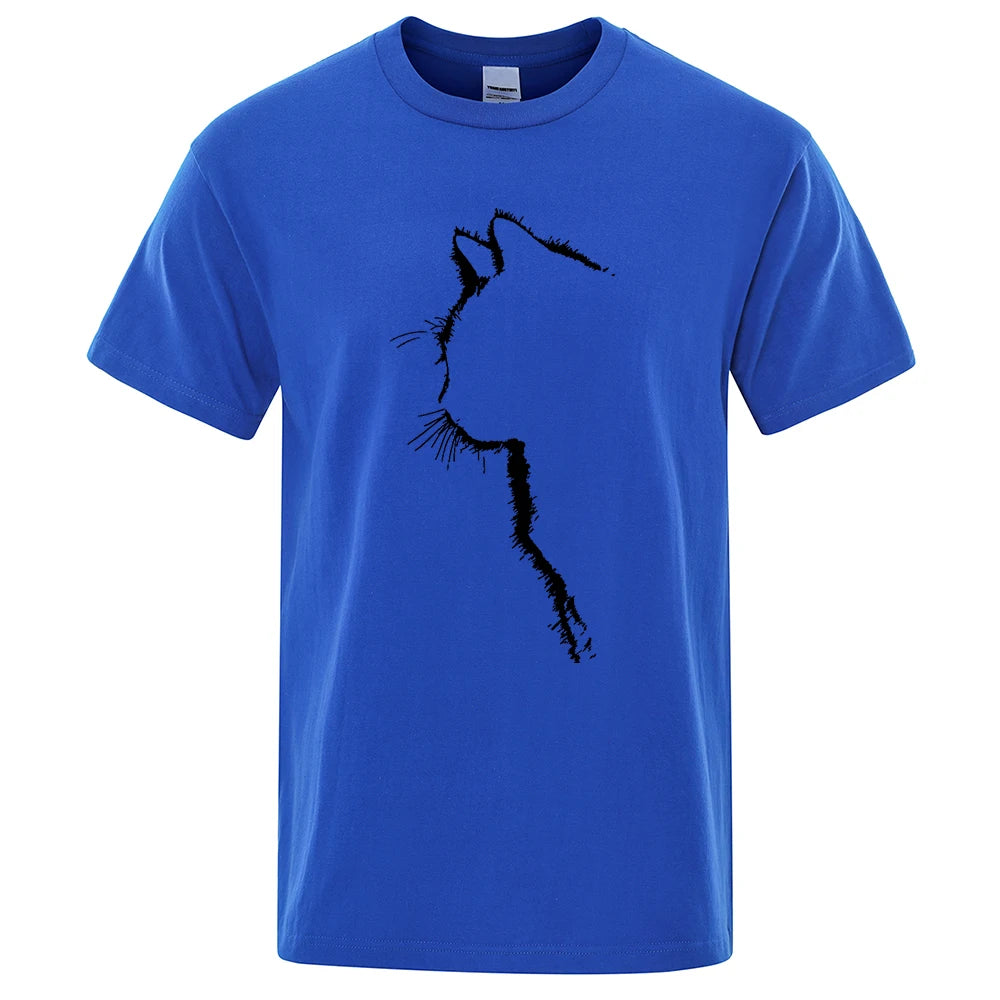Cool Cat Print Men's T-Shirt