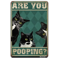 Funny Coffee Cat Sign by Tail chasers