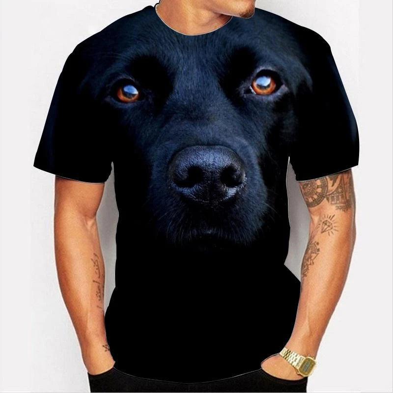 Cute Dog Face 3D Graphics Tee