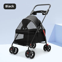 Lightweight Pet Stroller - Foldable Travel Stroller for Small Dogs & Cats