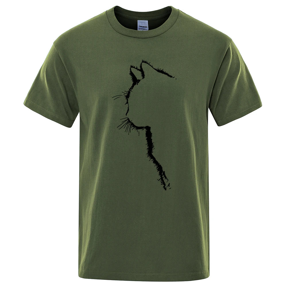 Cool Cat Print Men's T-Shirt