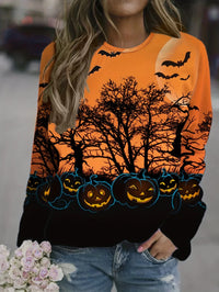 🖤 Women's Halloween Black Cat Long Sleeve T-Shirt - Mystical Gothic Streetwear