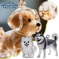 Dog Hair Memorial Keychain - Pet Fur Keepsake Storage Capsule