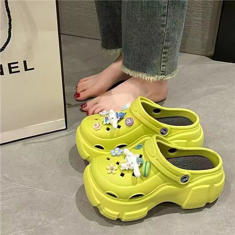 🌸 Cinnamoroll Platform Sandals - Kawaii Thick Sole Summer Paradise for Women