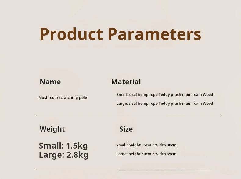 MUSHROOM SCRATCHING TREE