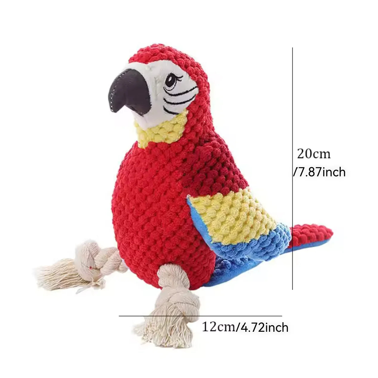 Indestructible Plush Parrot Toy