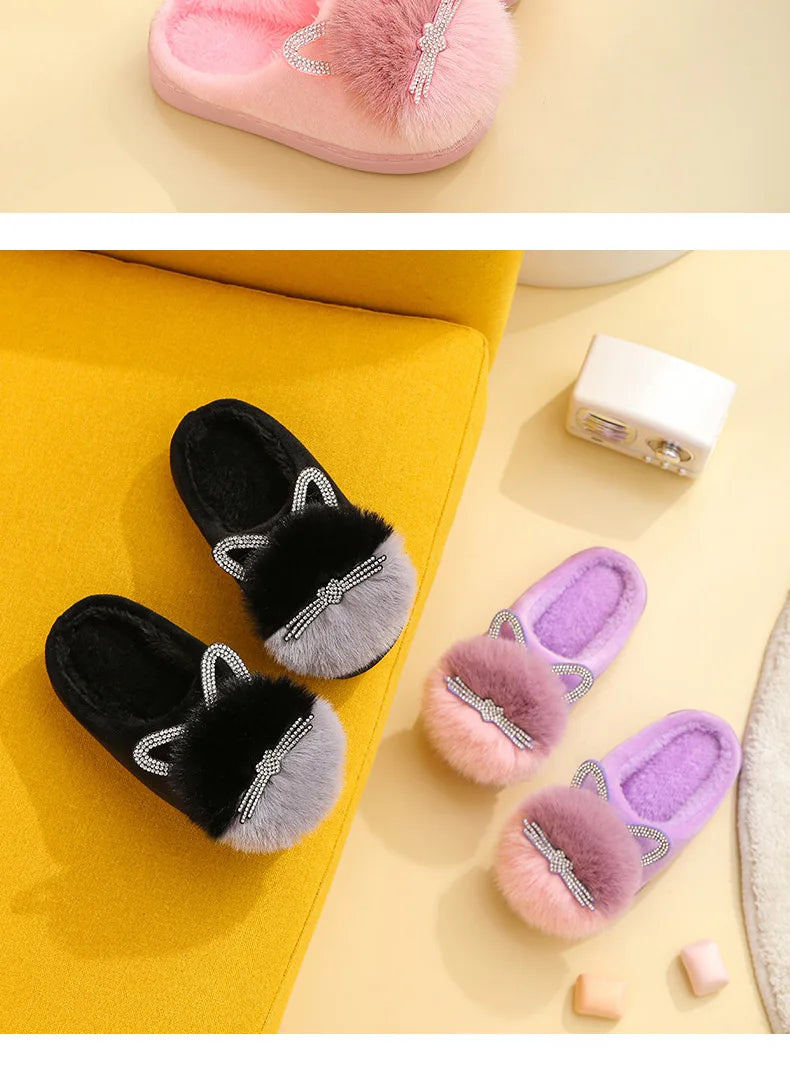 Princess Cat Diamond Slippers