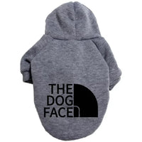 Dog Face Print Hoodie - Winter Jacket for Large Dogs