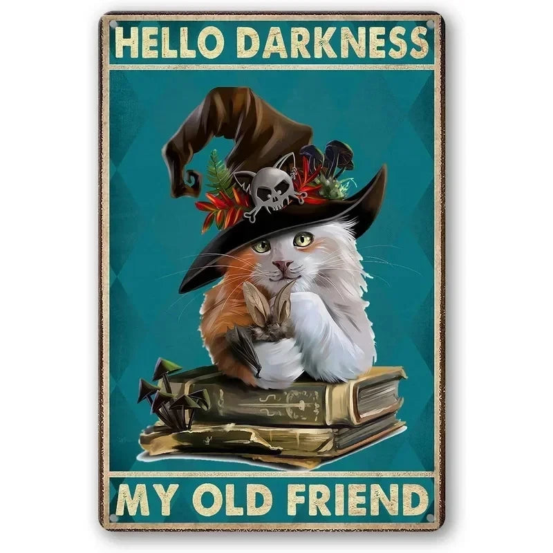 Funny Coffee Cat Sign by Tail chasers