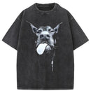 Men's Gothic Dog T-Shirt - Hip Hop Streetwear