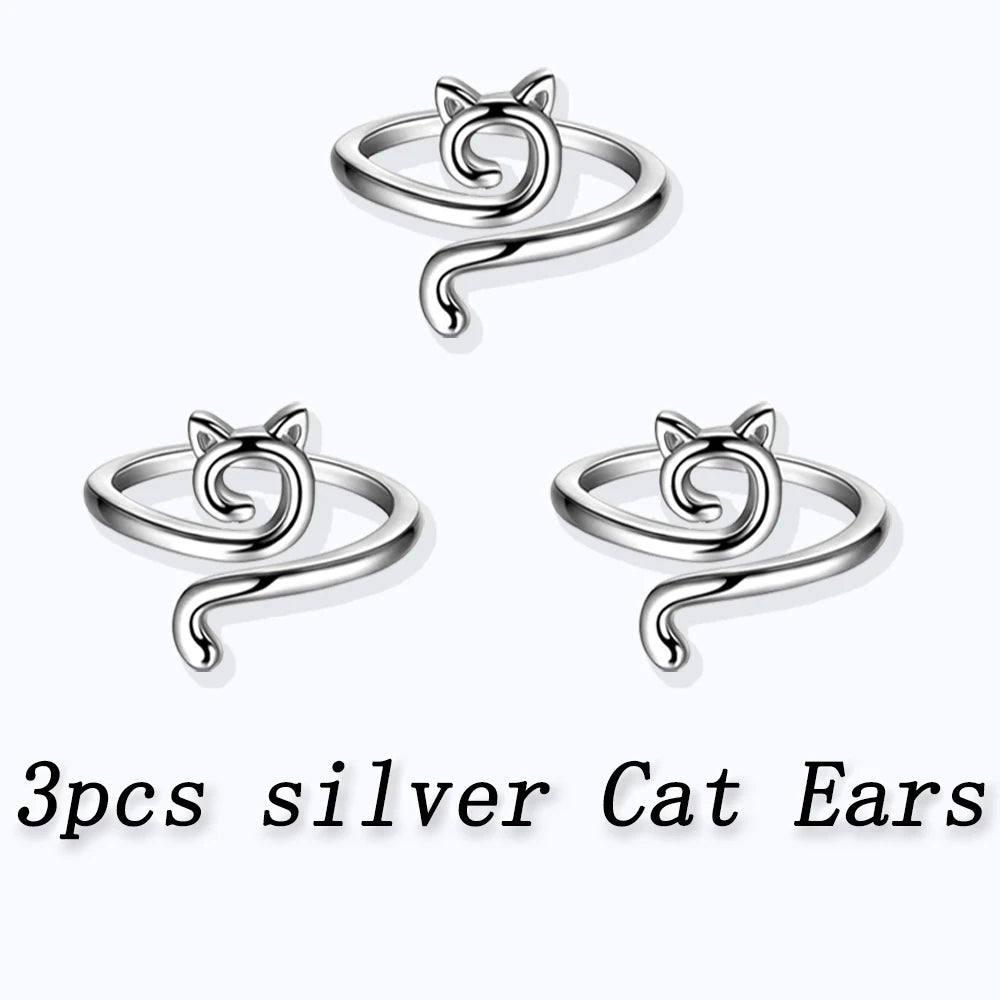 Protective Cat Ears Crochet Ring