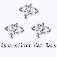 Protective Cat Ears Crochet Ring