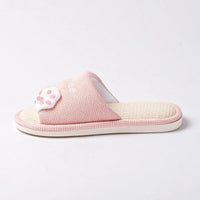 Cat Platform Linen Slippers