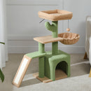 Multi-Level Cat Activity Tree with Scratching Posts & Hammock