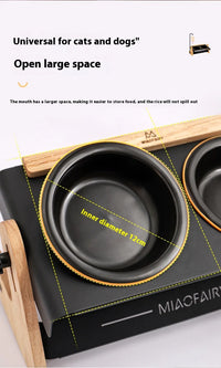 Elegant Chinese-Style Adjustable Pet Bowl by Tail chasers