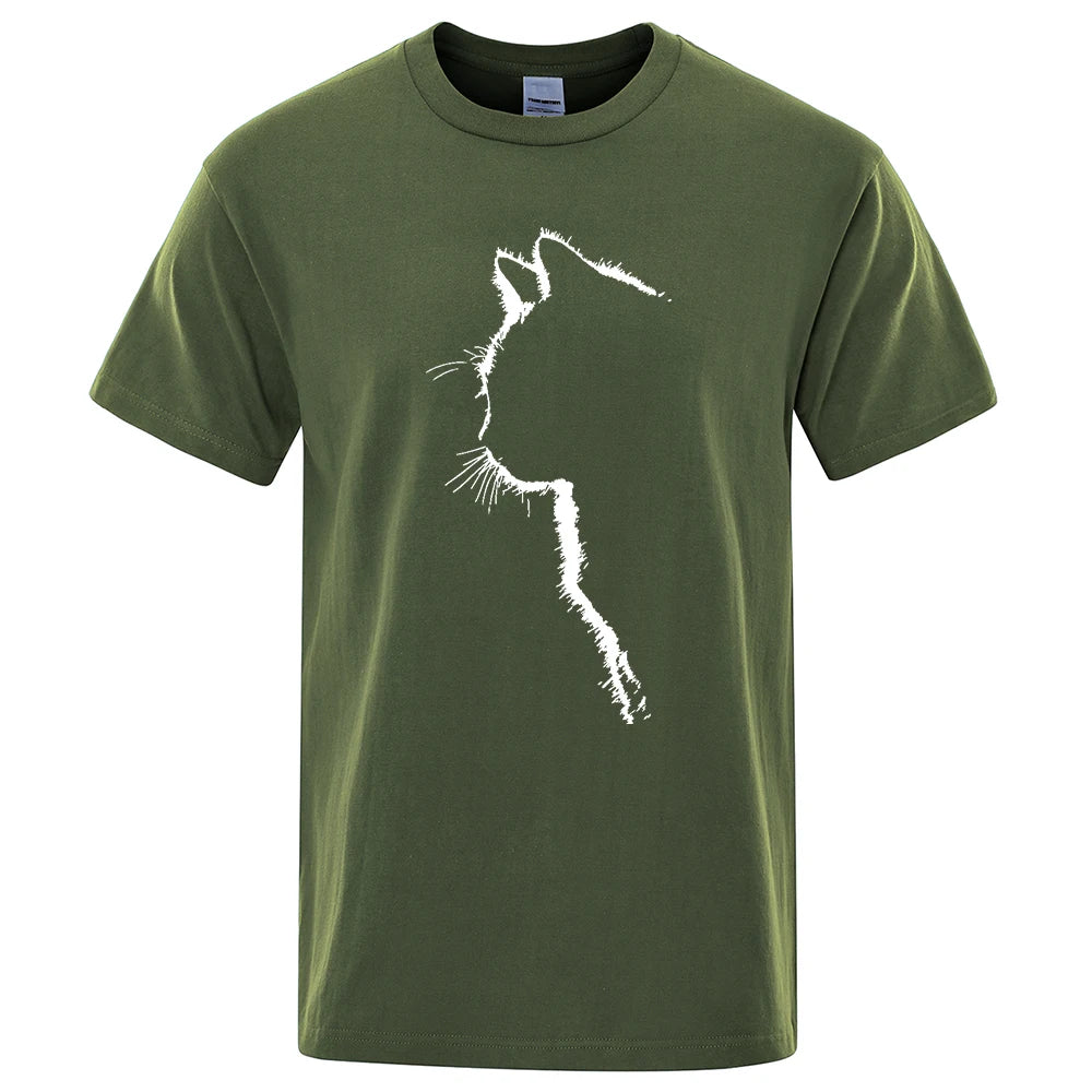 Cool Cat Print Men's T-Shirt