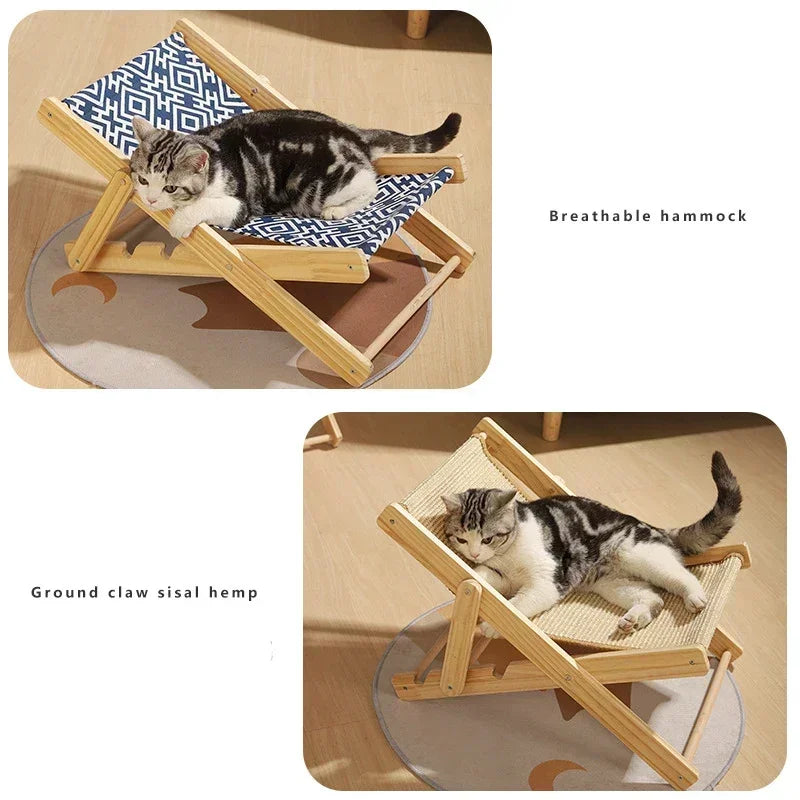 Cat Recliner Lounge - Portable Sisal Scratching Sofa