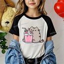Adorable Cat Cartoon Tee