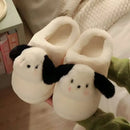 Women's Winter Cartoon Dog Plush Slippers