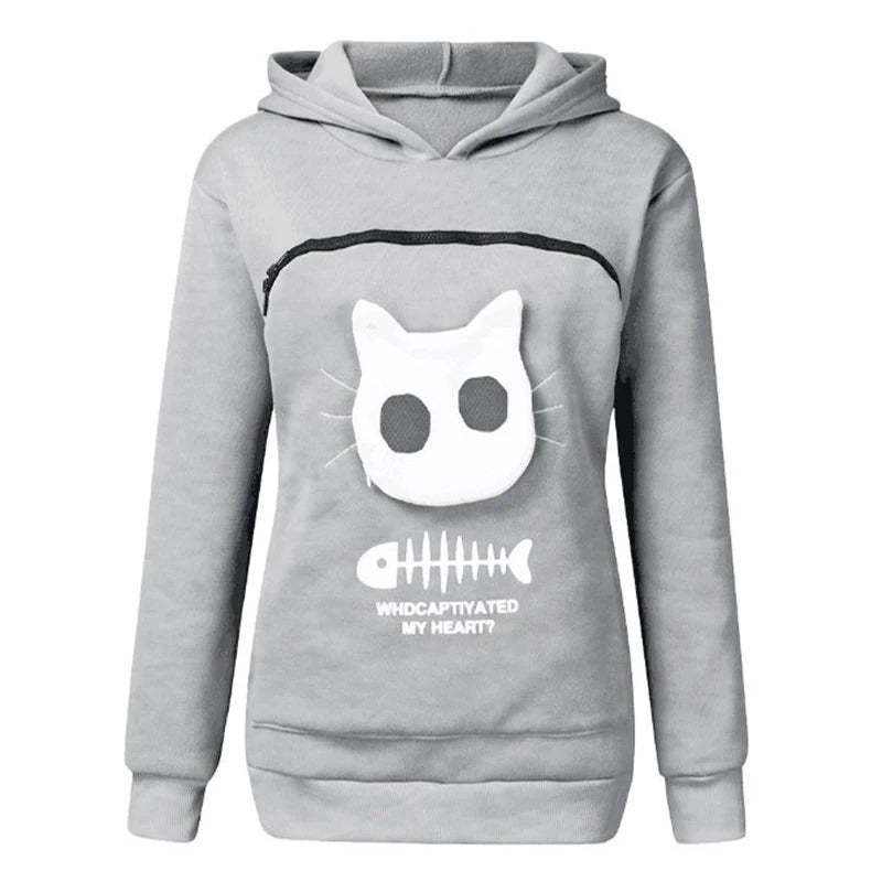 Pet Cuddle Pouch Hoodie - Carry Your Cat or Small Dog in Style