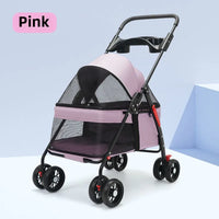 Lightweight Pet Stroller - Foldable Travel Stroller for Small Dogs & Cats
