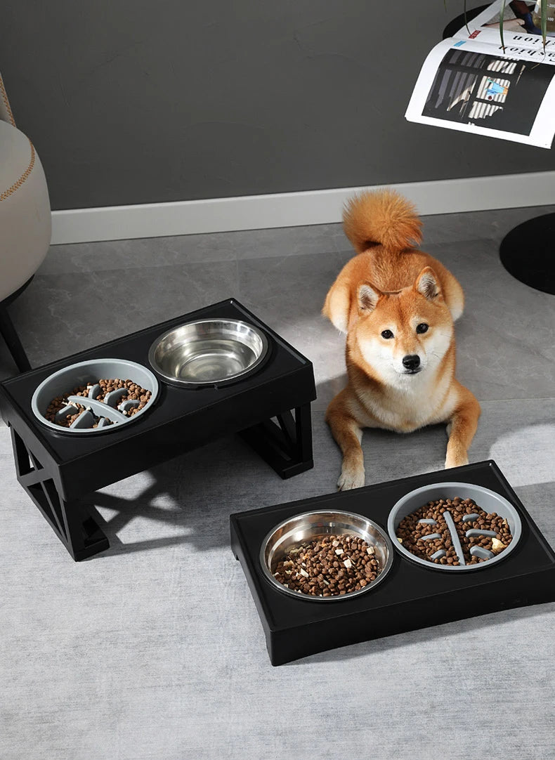 Adjustable Height Elevated Dog Bowls