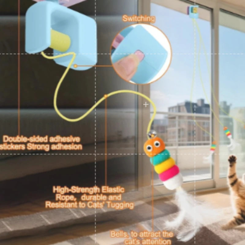 Interactive Hanging Cat Toy - Auto Caterpillar & Bird