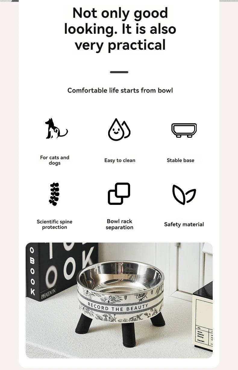 Beautiful Flower-Shaped Cat Bowl