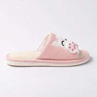 Cat Platform Linen Slippers