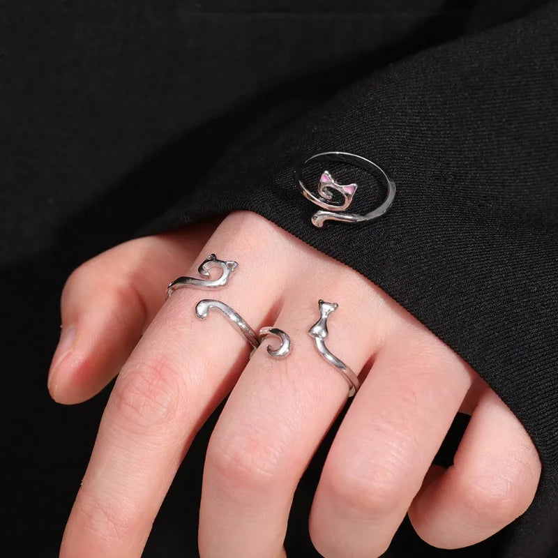 Protective Cat Ears Crochet Ring