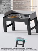 Collapsible Elevated Dog Bowls - Adjustable Stand with Double Stainless Steel Bowls