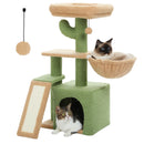 Multi-Level Cat Activity Tree with Scratching Posts & Hammock