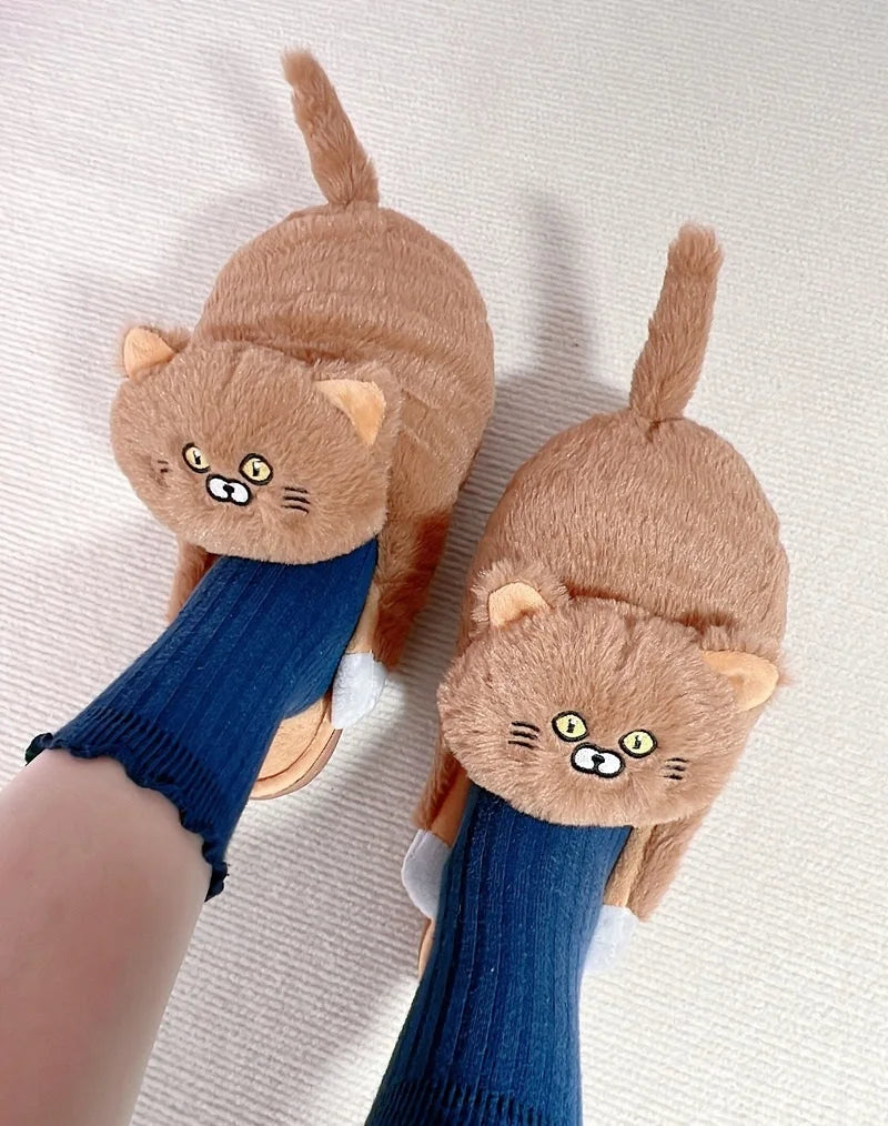 Cuddly Kawaii Cat Winter Slippers