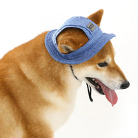 Adorable Dog Sun Hat with Ear Holes - Adjustable UV Protection Cap