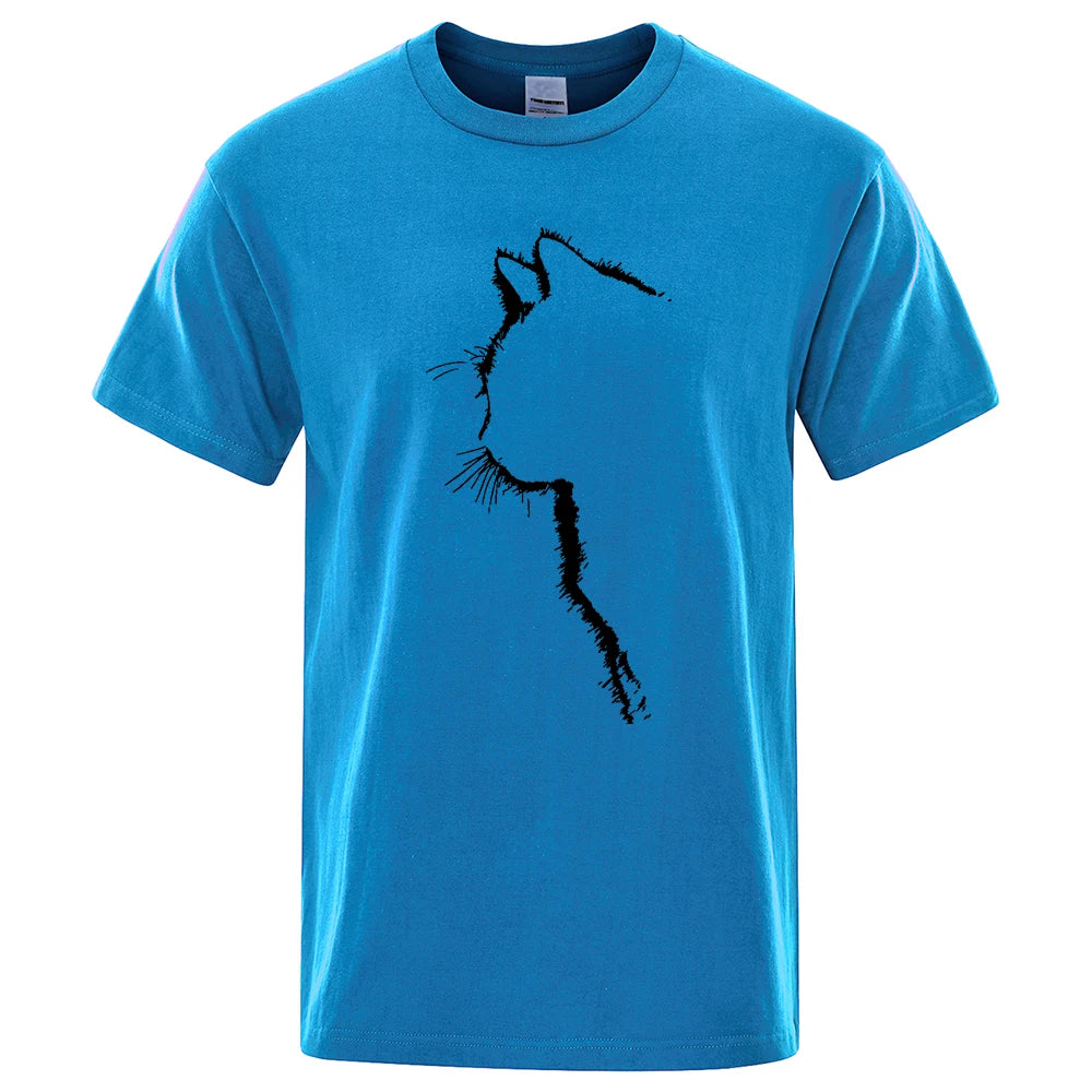 Cool Cat Print Men's T-Shirt