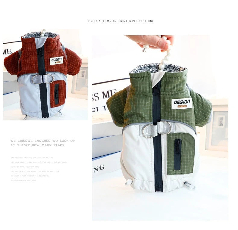 Functional 3-Proof Dog Jacket by Tail chasers