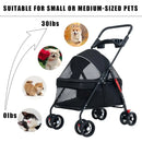 Lightweight Pet Stroller - Foldable Travel Stroller for Small Dogs & Cats
