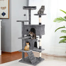 Cat Tree 54/70 Inch Cat Tower Cat Condo with Sisal-Covered Scratching Posts Dangling Ball for Cats to Play and Sleep by Tail chasers