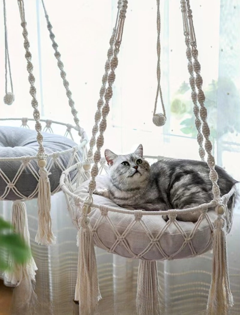 Cozy Woven Cat Hammock by Tail chasers