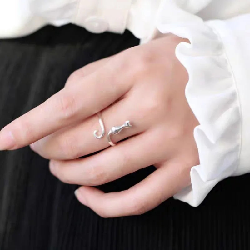 Protective Cat Ears Crochet Ring