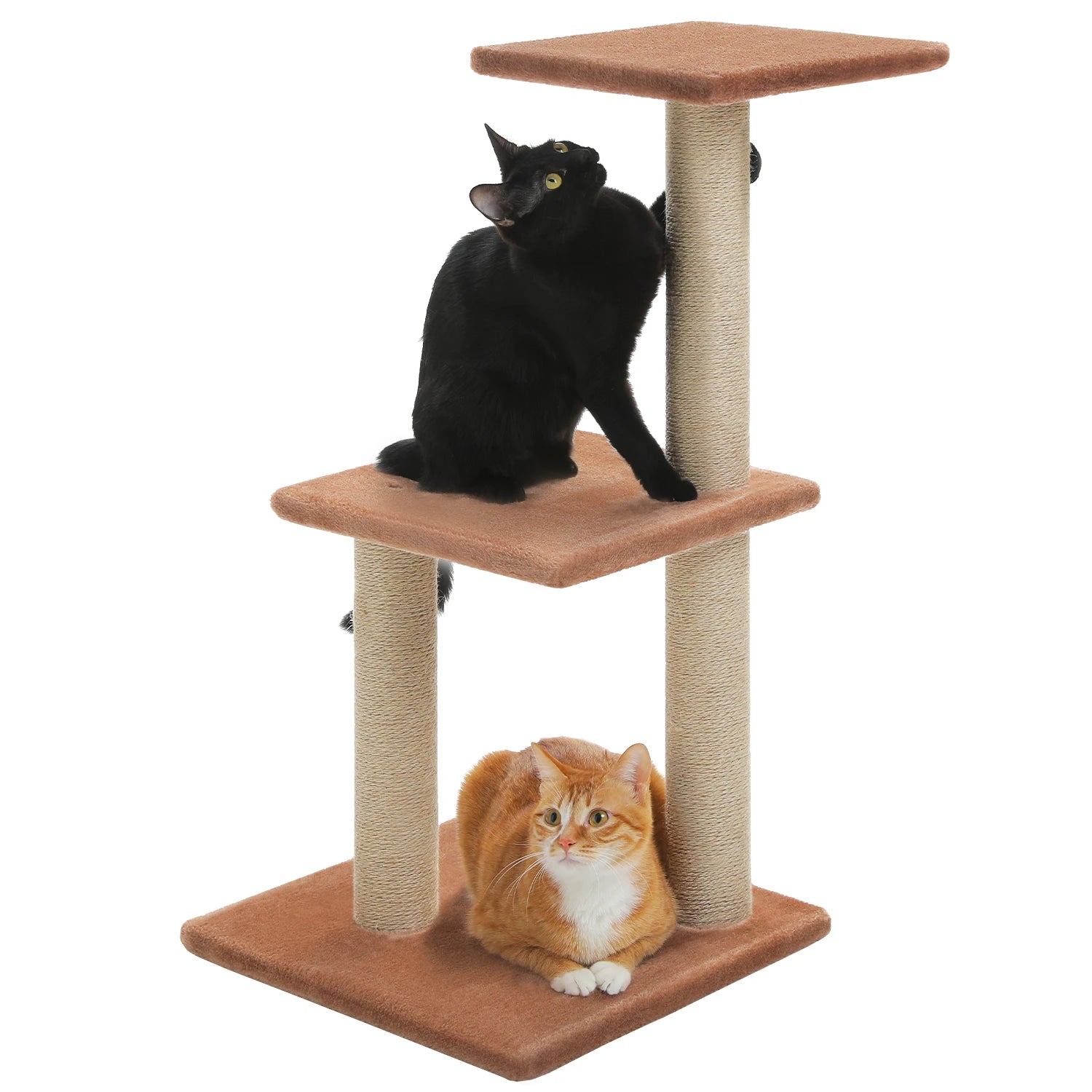 Multi-Level Cat Activity Tree with Scratching Posts & Hammock