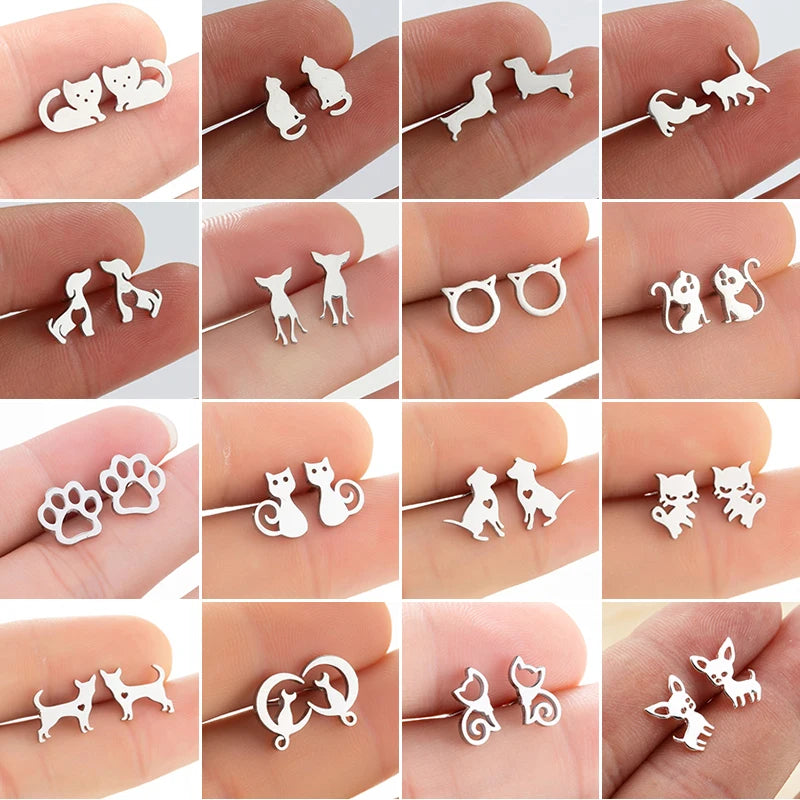 Whimsical Animal Stud Earrings