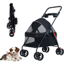 Lightweight Pet Stroller - Foldable Travel Stroller for Small Dogs & Cats